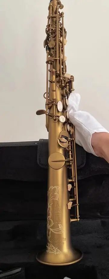 Keiworlks KSS-520 Woodwind B плоский Саксофон сопрано латунный золотой лаковый Sax с прямым