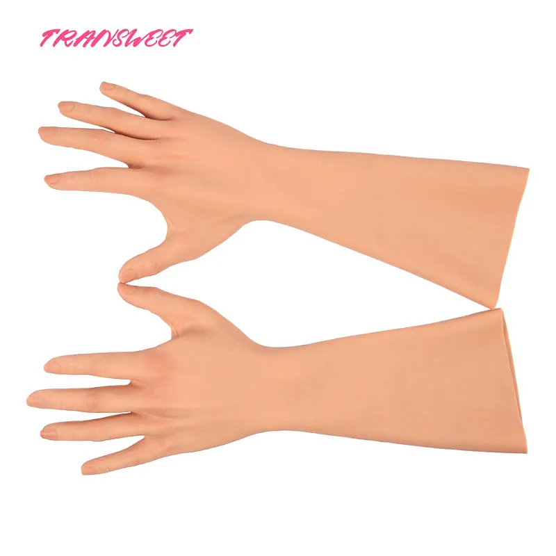 

2019 Silicone Hand Gloves Realistic Glove Female Artificial Skin Female Fake Hands for Crossdresser