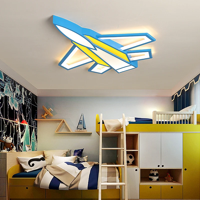 NEO Gleam самолет современная светодиодная Люстра для детская спальня мальчик детская комната дома деко 90-260 в потолочная люстра