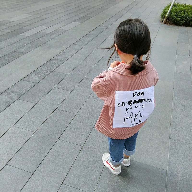 

Small CHILDREN'S Horse Autumn New Style Childrenswear Korean-style Men And Women Children Applique Corduroy Coat CHILDREN'S Jack