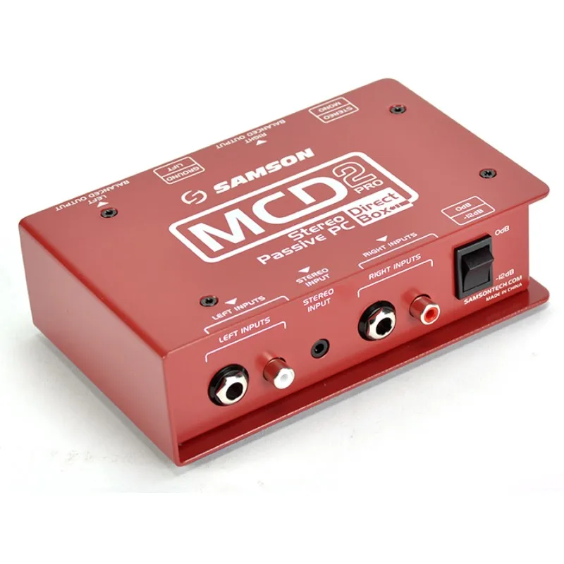 S.Max Series SAMSON MCD2 PRO dual channel Stereo Passive PC Direct Box recording stage performance guitar effect DI box | Электроника