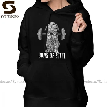 

Rabbit Hoodie Buns Of Steel Dark Hoodies Cotton Long-sleeve Hoodies Women Streetwear XXL Navy Blue Sexy Printed Pullover Hoodie