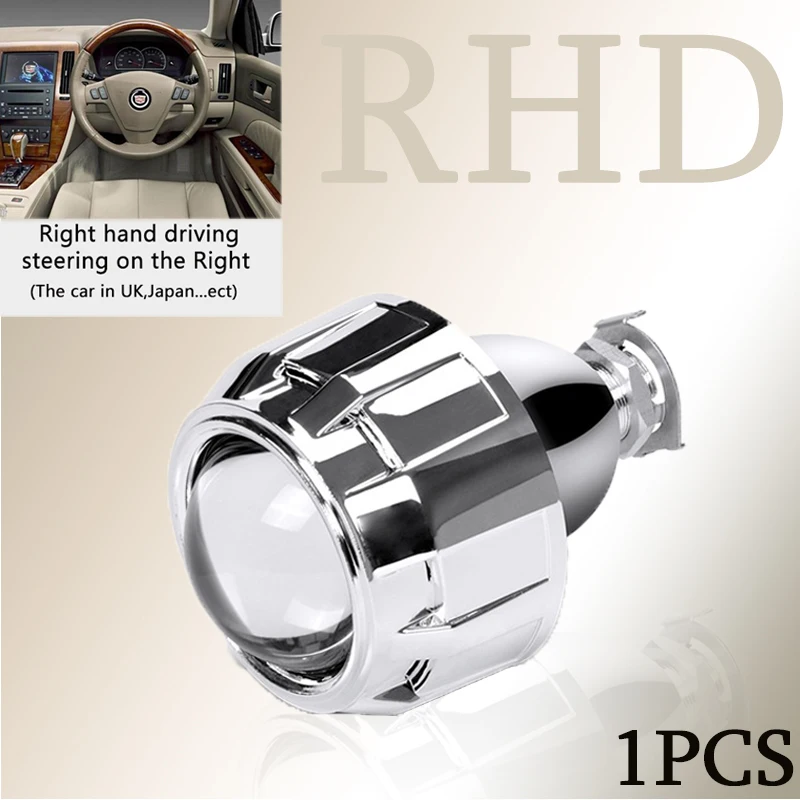 2,5 дюймов HID Bi-xenon LHD дальний и ближний свет Автомобильные фары модифицированный Стиль Мини H1 объектив проектора фары линзы использовать H1 лампы H4 H7 - Цвет: 1x Right with shroud