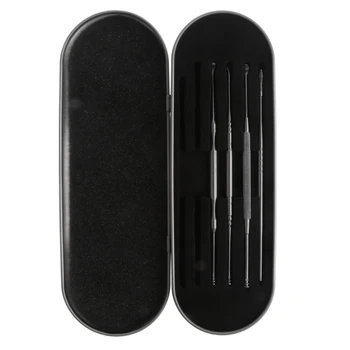 

4 Pieces Ear Pick Wax Cleaner Earpick Curette Earwax Removal Scoop Spoon Tool