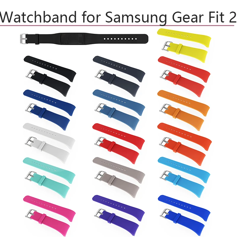Красочные силиконовые смарт часы с заменой ремешка ремешок для samsung gear Fit 2 Fit2 SM
