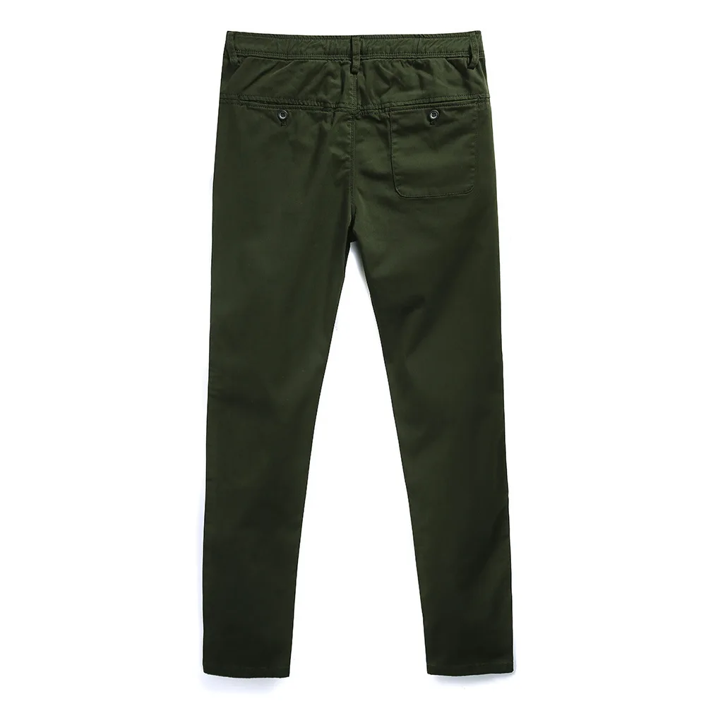 Spring And Autumn Casual Fashion Men's Trousers Pure Cotton Men Straight-Cut Elasticity Youth Pants Loose And Plus-sized Hundred