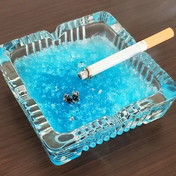 

High Temperature Smokeless Ashtray Portable Air Purifier Clean Car Ashtray Home Office Extinguishing Crystal Mud Cigarette