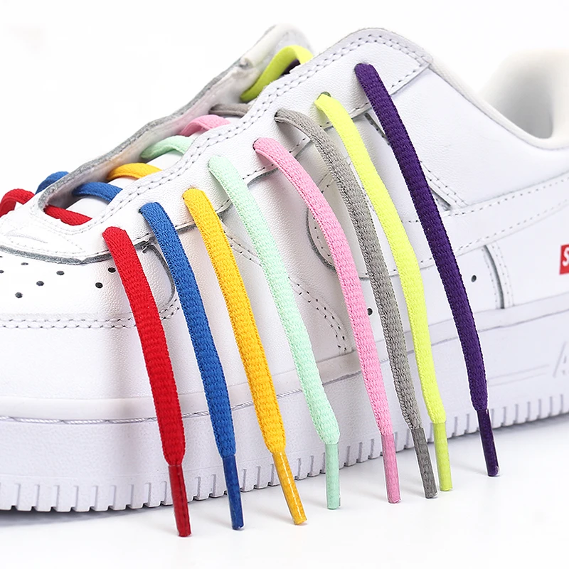 Men's and women's sports shoelaces color flat semicircular shoelace Suitable for all shoes Round laces 23 colors 1 pair
