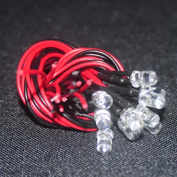 

10pcs 20cm Pre-wired 5mm RGB Flash LED Diode Blinking Flashing 5 mm RGB Multicolor LED Diodos 12V DC Diod Lamp Decoration Lights