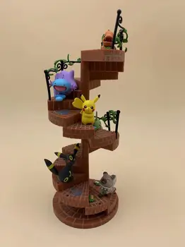 

6pcs / Set Pokemon Anime Little Fire Dragon Pikachu Eevee Q Edition Box Egg Action Figure Model Decoration Kids Toy Gift