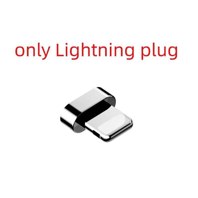 lightning plug Магнитный кабель Swalle Micro usb type C для быстрой зарядки, магнитный кабель usb C для iphone X Xr Xs - Цвет: lightning plug