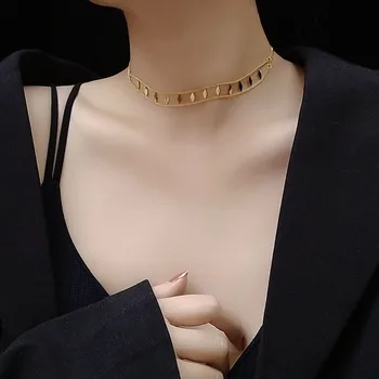 

Industrial Irregular Sequin Clavicle Necklace Ornament Multi-Accessories Jewelry-Choker Anti-Allergy Neck Ring P555