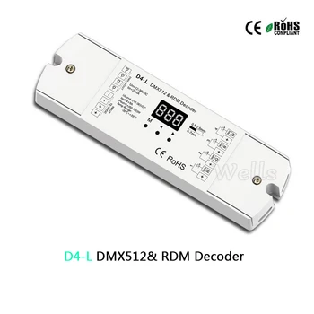 

Wholesale D4-L 4CH CV DMX512 decoder 12-36V 5A DMX512 & RDM Decoder 5A*4CH output with display for setting dmx address
