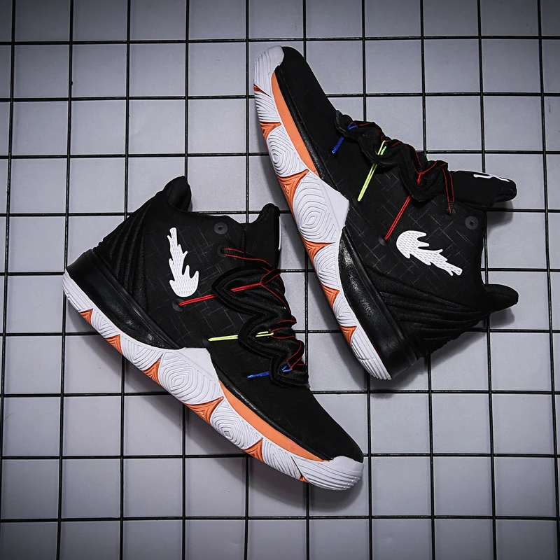 Черный Новинка; уличная Мужская баскетбольная обувь; zapatillas hombre Deportiva; высокая дышащая нескользящая обувь; мужские Ботильоны; тренировочная обувь - Цвет: Черный