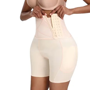 

High-waisted Abdomen And Hip Pants Fake Buttocks Side-breasted Plump Hips Plump Hips Body Shaping Women's Boxer