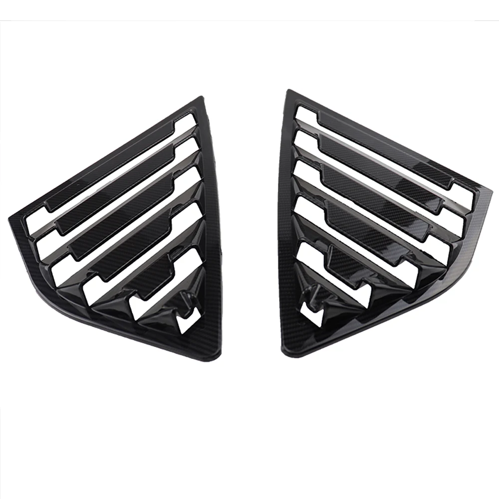 Car Rear Window Cover Car Side Vent Sticker For Ford Focus Rear Quarter Window Louvers ABS Car Styling Tunning Panel Side Vent Cover Sticker Trim 12-18 ST RS Hatchback 2pcs