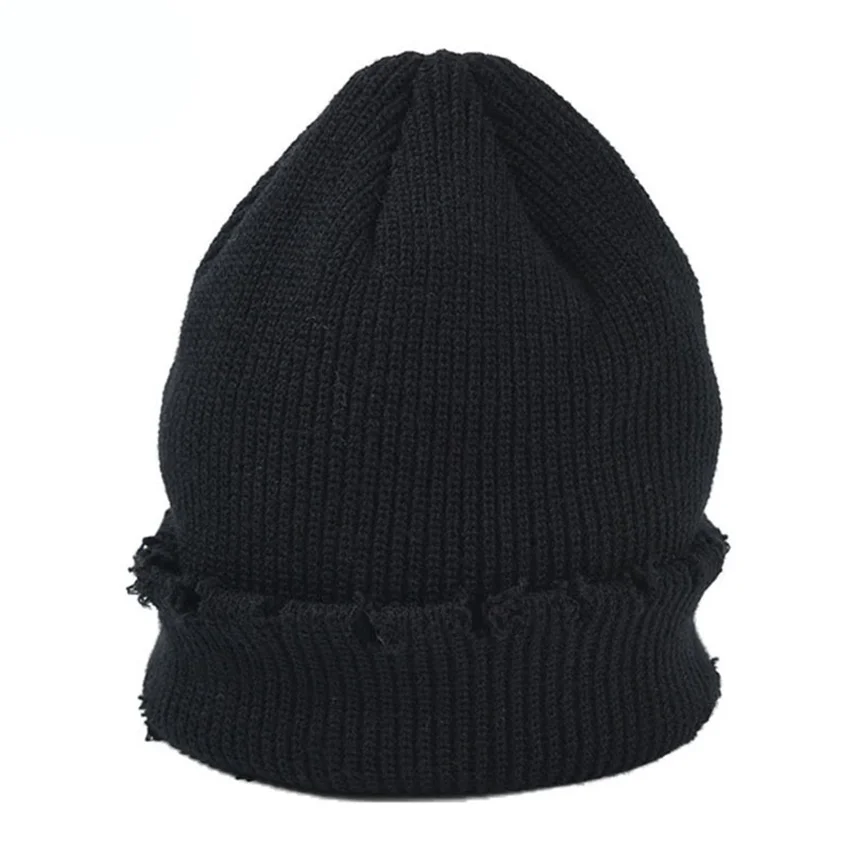 Black JNKET, новинка, Осень-зима, мужская, женская, с черепом, шапка бини, шапка без полей, вязаная шапка, хип-хоп кепка, уличная, Спортивная, кепка, Casquette - Цвет: Black