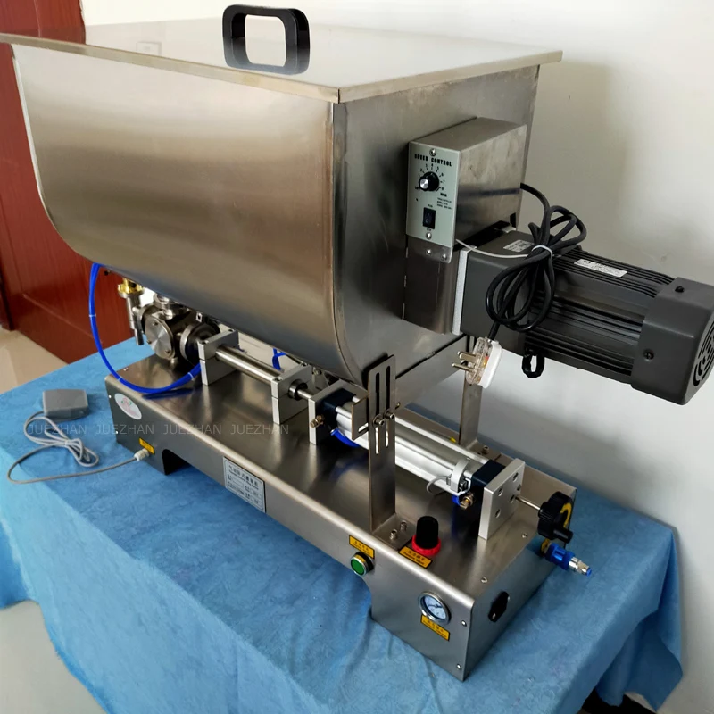 

110V 220V Mixing Type Paste Filling Machine For Chili Sauce Tomato Sauce Peanut Butter U-shaped Hopper Filling Machine
