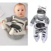 Newborn Infant Baby Boys Romper Clothes Cotton Cute Cartoon Print Long Sleeve Jumpsuit+Hat 2 Pcs Toddler Baby Clothes Outfits ► Photo 3/6
