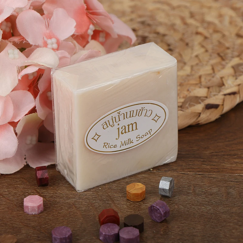 Rice Milk Soap Bleaching Agents Hand Soap Thailand Nature& Mild Rice Handmade Collagen Vitamin Skin Whitening Bathing Tool