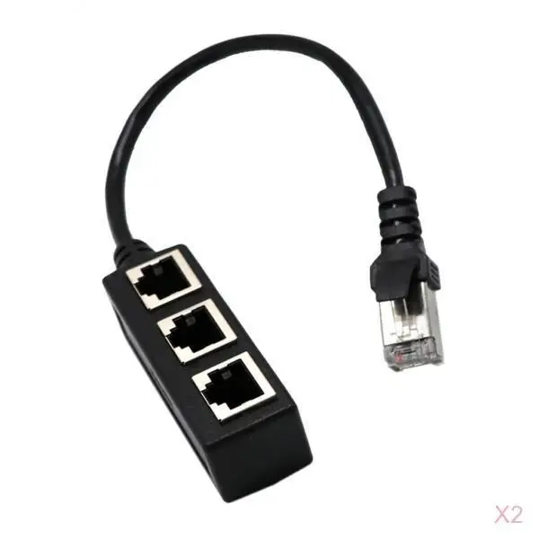2 предмета в комплекте RJ45 сплиттер адаптер 1 до 3 женский порт LAN разъем Ethernet сетевой адаптер разъём разветвитель