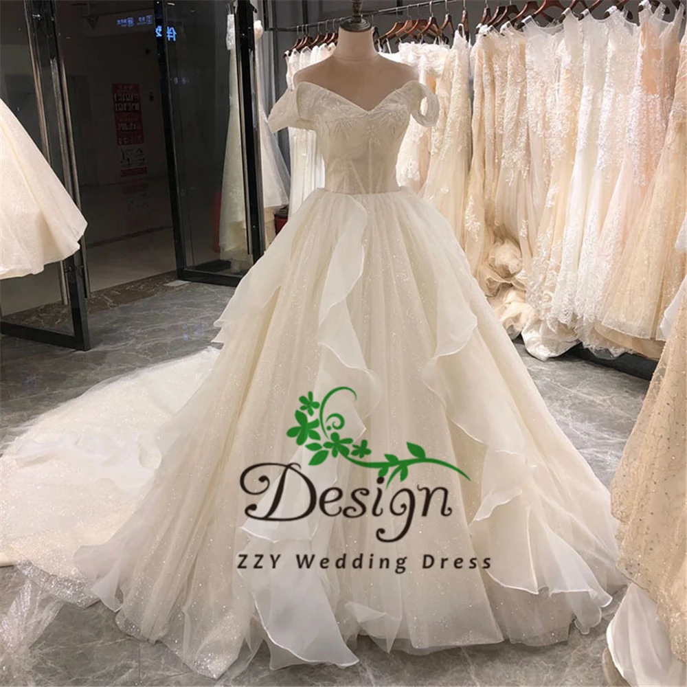 

Романтические свадебные платья, бальное платье принцессы из органзы, иллюзионное свадебное платье со шлейфом, индивидуальный пошив