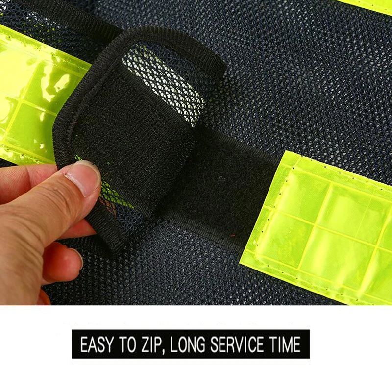 High Visibility Night Work Security Traffic or Cycling Safety Reflective Vest