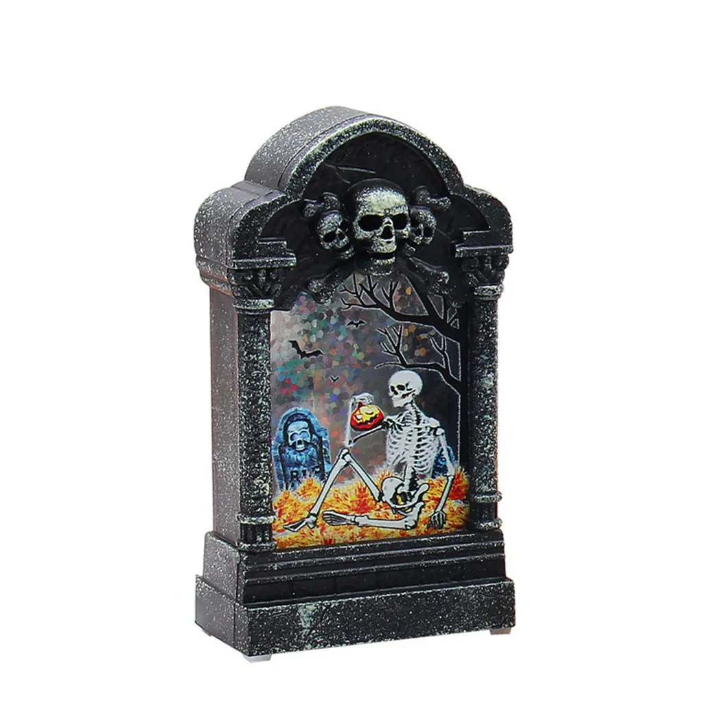 Halloween Desktop Decoration Glowing Tombstone Glowing Ornament Home KTV Props