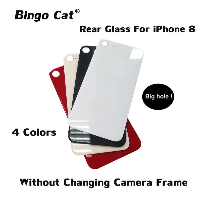 

CE Writing Back Battery Housing Cover Rear Glass With Big Hole For iPhone 8 Plus Rear Door Body Assemble Housing Replacement