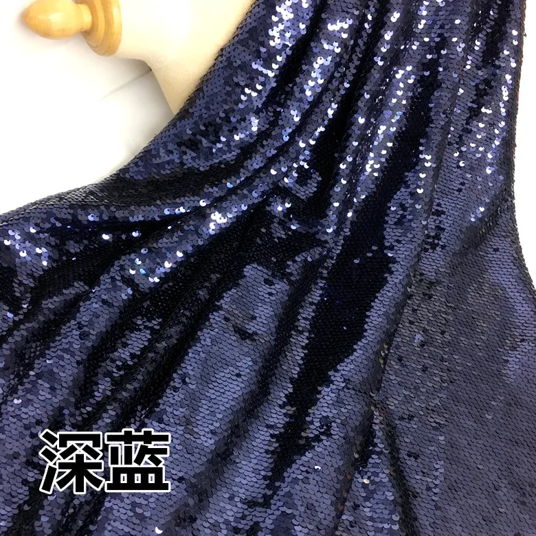 Темно-синий золотой цвет блесток ткань 5 мм для платья Одежда DIY ткань костюм материал празднование декорации фона