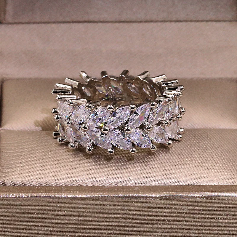 Женское модное богемное уникальное кольцо из стерлингового серебра 925 с кристаллами из циркония, оригинальное кольцо, обручальные кольца для свадьбы