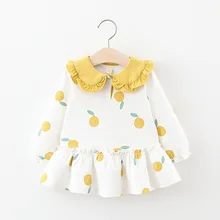 Платье для маленьких девочек; ; Платье с принтом; Новинка года; Весенняя детская одежда