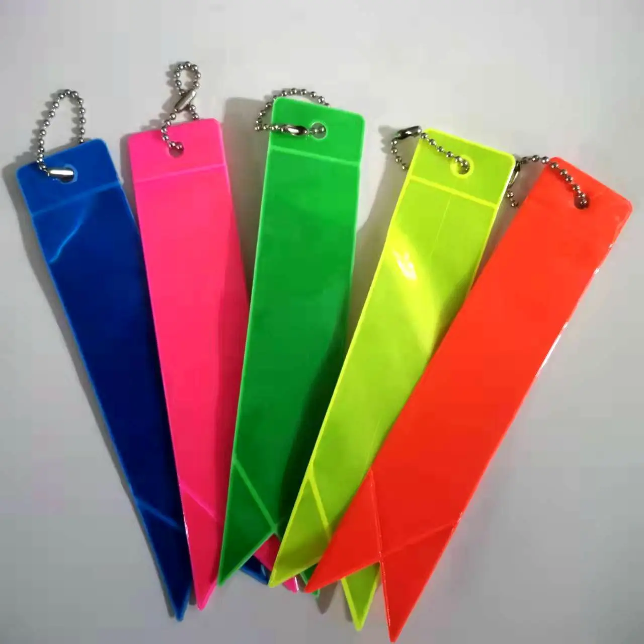 5Pcs Reflective Car Ribbon Motorcycle Key Chain Pendant Decoration Cool And Stylish. Reflective Tape