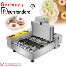 Almanya Deutstandard yeni tasarım 6 satır elektrikli otomatik çörek makinesi kızartma Mini çörek yapma makinesi ile yüksek kalite