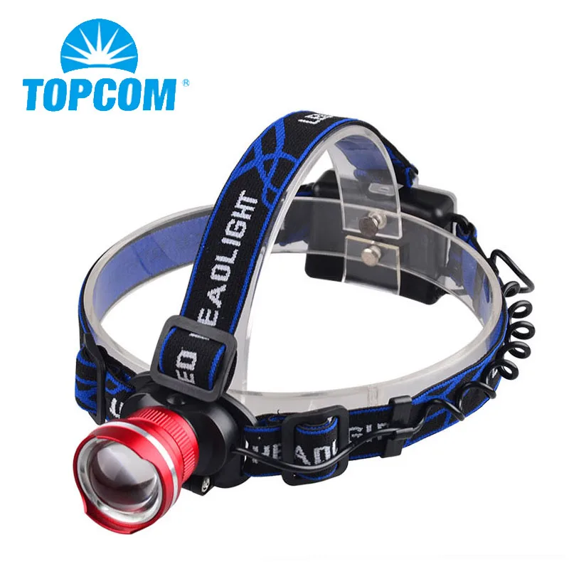 

TopCom XML T6 LED Headlamp 3-Mode Zoom Headlight High Power 1000LM Head Torch Rechargeable Hunting Flashlight