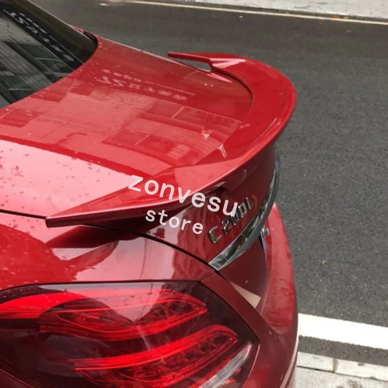 Используется для Benz W205 Sedan C-class 2016-2019 лет спойлер из АБС-пластика углеродного