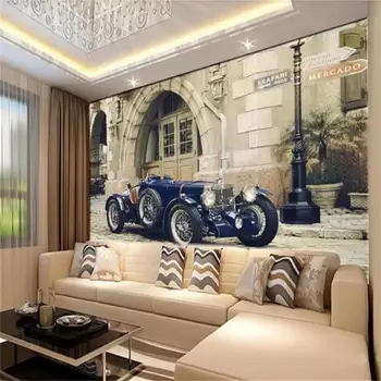 

custom size 3d photo wallpaper mural living room tractor street classic car 3d picture sofa TV backdrop wallpaper for wall 3d