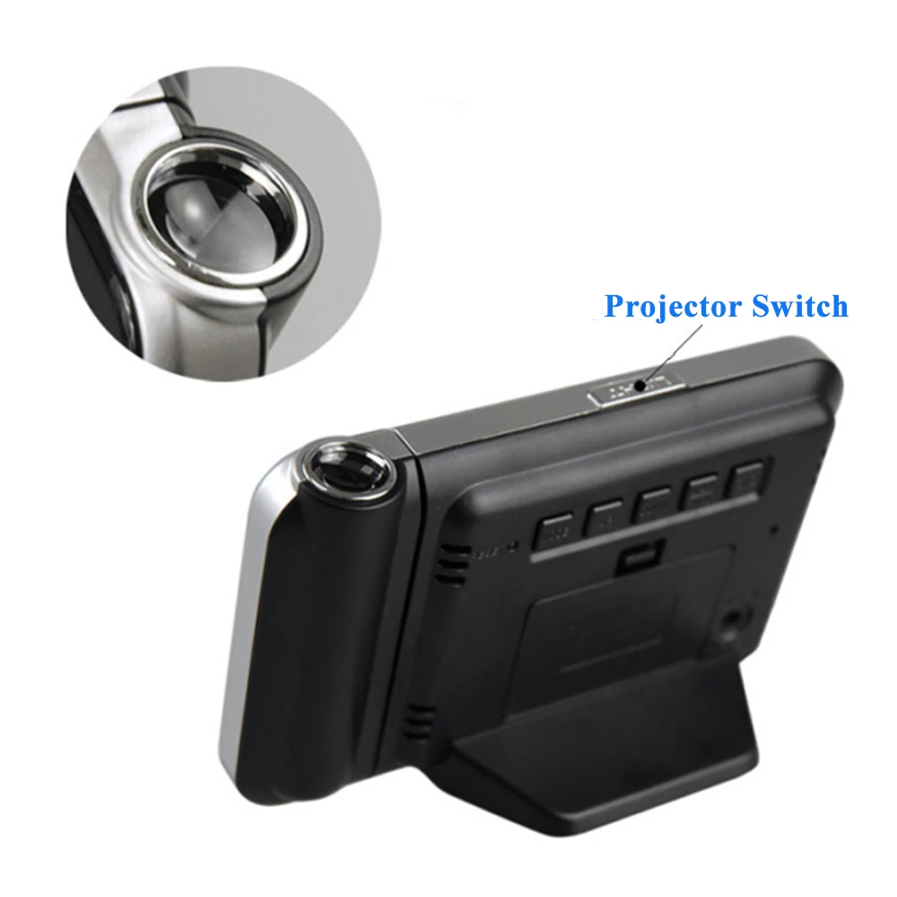 Цифровой будильник Настенный проектор погода ЖК-экран Повтор Будильник ...