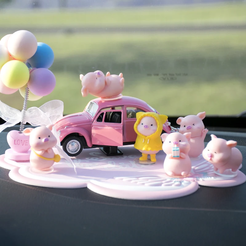 

Creative Personality New Piggy Alloy Car Model Car Decoration Desktop Cake Decoration for Girls Girlfriend Birthday Gifts