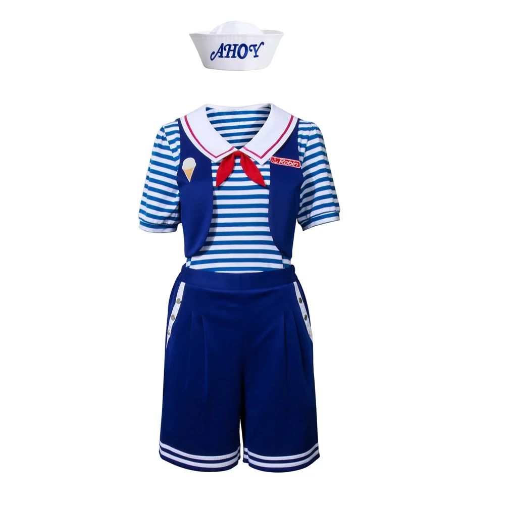 Для чужих вещей, Steve Robin Scoops Ahoy, костюм на Хэллоуин для взрослых, Детский костюм моряка, рубашка, жилет, шорты, униформа