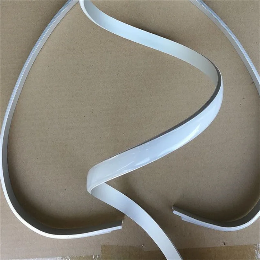 1m/pcs Free Shipping Flexible Channel with Milky White Cover Lens,Bendable Aluminum Profile Housing Diffuser for Strip Tape