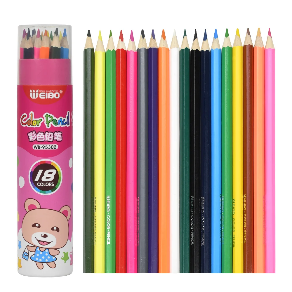 18 Pcs /Set Kawaii Color Nature Wood Color Pencil For Drawing Colored Pencils Kit Stationery Office Accessories School Supplies nike flex plus 2 next nature grade school dv8999 004