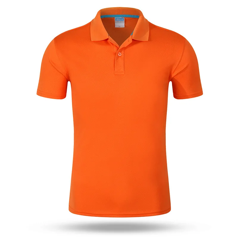 Рубашка поло с логотипом, рисунком по индивидуальному заказу Полиэстеровая невпитывающая рубашка поло - Цвет: ORNGE
