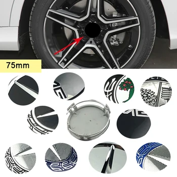 

75mm Auto Wheel Hub Caps for Mercedes Benz AMG Emblem W205 W212 W176 W203 W204 W209 W210 W211 W166 W163 W221 Rim Center Cover