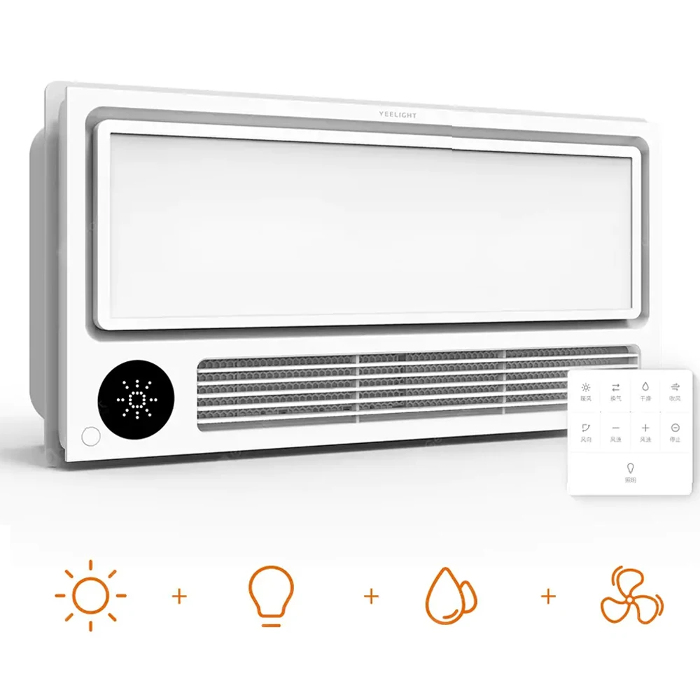 Yeelight Smarts 8 в 1 потолочный обогреватель для ванной свет регулируемый установленный вентиляционный Вентилятор Быстрый Сухой голосовой пульт