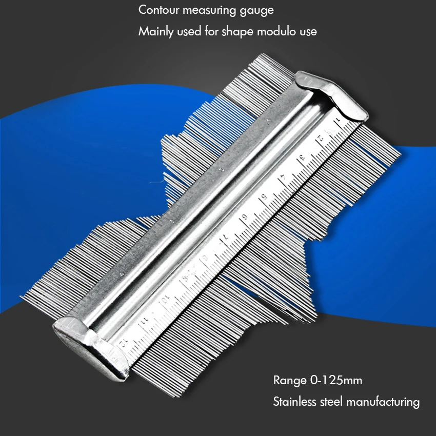 Контурный Калибр из нержавеющей стали, профильный калибр, Дубликатор формы, 125 мм, точная копия неправильной формы s измерение контура