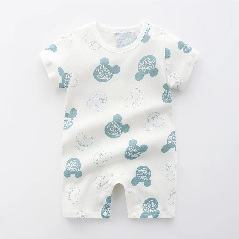 Summer 0-24 Months Baby Boys Girls Romper Infant Jumpsuit Cartoon Short-sleeved Climbing Pajamas Cotton Brand Toddler Clothes cotton jumpsuit baby romper
