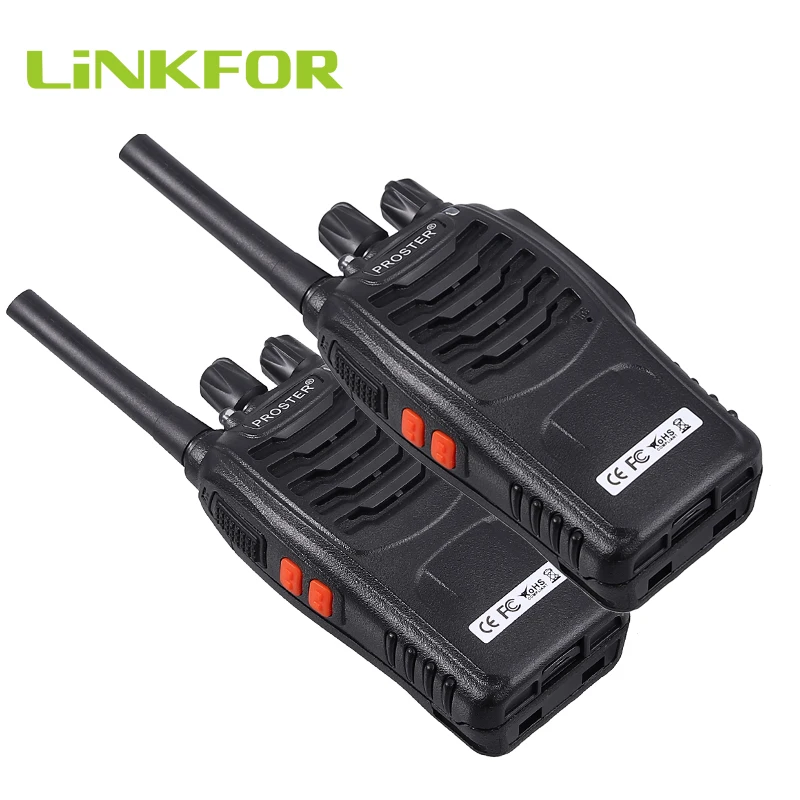 LiNKFOR 2 шт. портативная рация UHF 400-470 МГц 5 Вт 16CH 2-полосная рация BF-888S 16 Channnel светодиодный рация 5 км