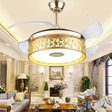 Потолочный вентилятор с Bluetooth музыкальным пультом дистанционного управления, современный вентилятор, лампы для ресторана, гостиной, кровати, декоративное освещение, 220 В, 110 В