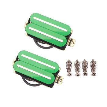 

Set of 2 Guitar Pickup Double Coil Humbucker Pickups Neck and Bridge Green Set